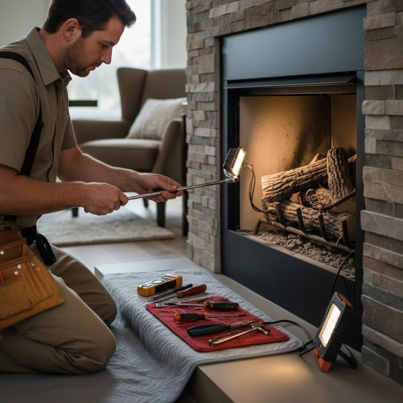 Gas Fireplace Repair detail